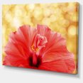 thumbnail image 2 of Hibiscus Flower with Lit up Background - Large Floral Canvas Artwork, 2 of 4