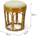 thumbnail image 2 of Pier Handmade Rattan Wicker Vanity Bedroom Stool Fully Assembled Colonial, 2 of 8