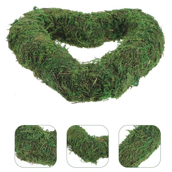 Mobestech Moss Wreaths for Indoors Green Flocking 1Pcs for DIY Projects