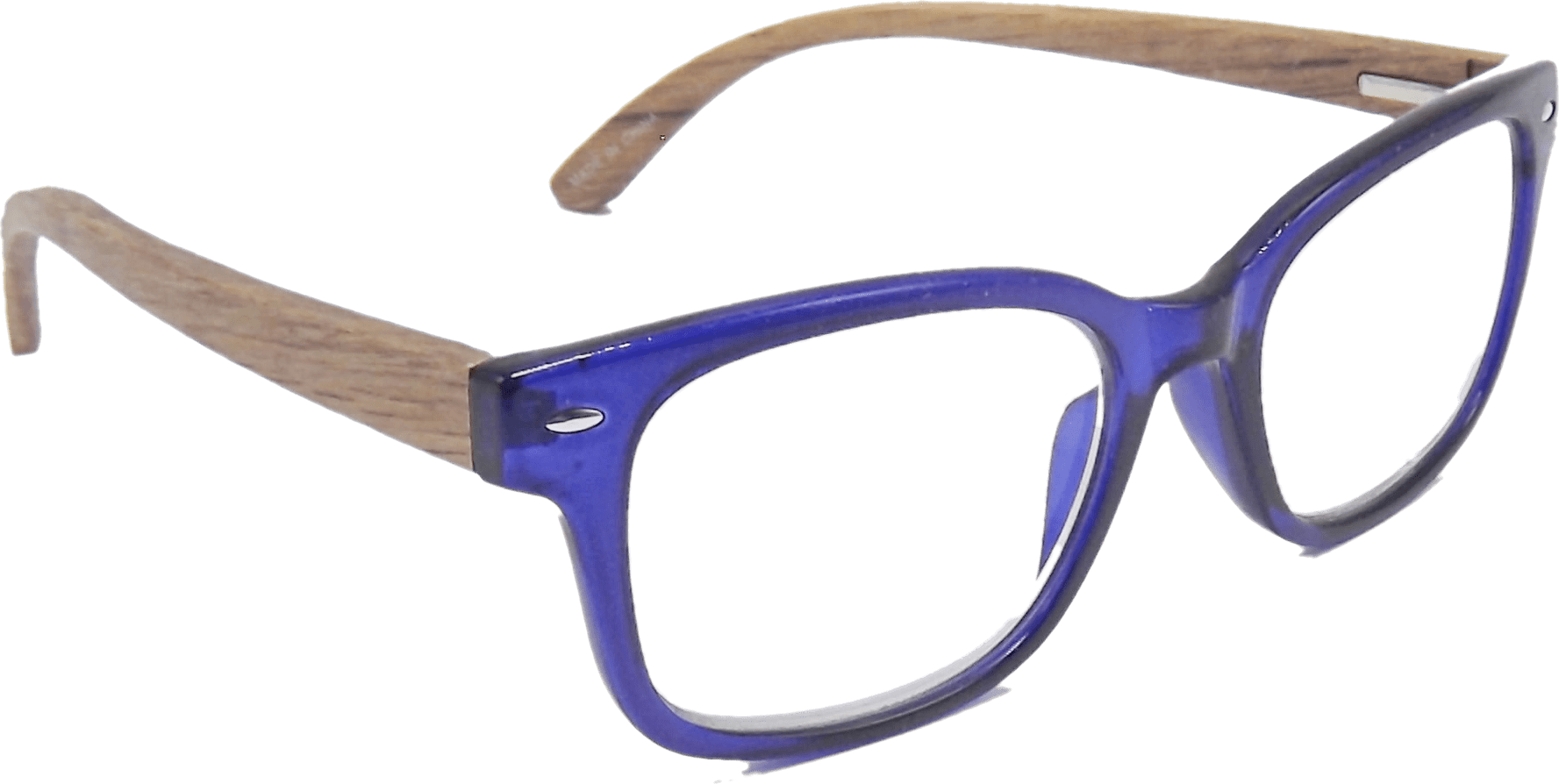 EYEGEMS  Blue Light Blocking Computer  +2.00 Reading Glasses Eco Friendly SustainableDuMu Wood  Blue 6211