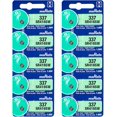 thumbnail image 1 of Murata 337 SR416SW Battery 1.55V Silver Oxide Watch Button Cell (10 Batteries), 1 of 5