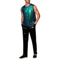 thumbnail image 2 of INSPIRE CHIC Men's Patchwork Sleeveless Party Night Out Sparkle Sequin Tank Top XL Green, 2 of 5