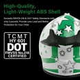 thumbnail image 2 of TCMT DOT Dirt Bike Helmet for Kids with Goggles & Gloves, for Motocross Offroad Street Motorcycle, Youth S Size, White Green Star, 2 of 11