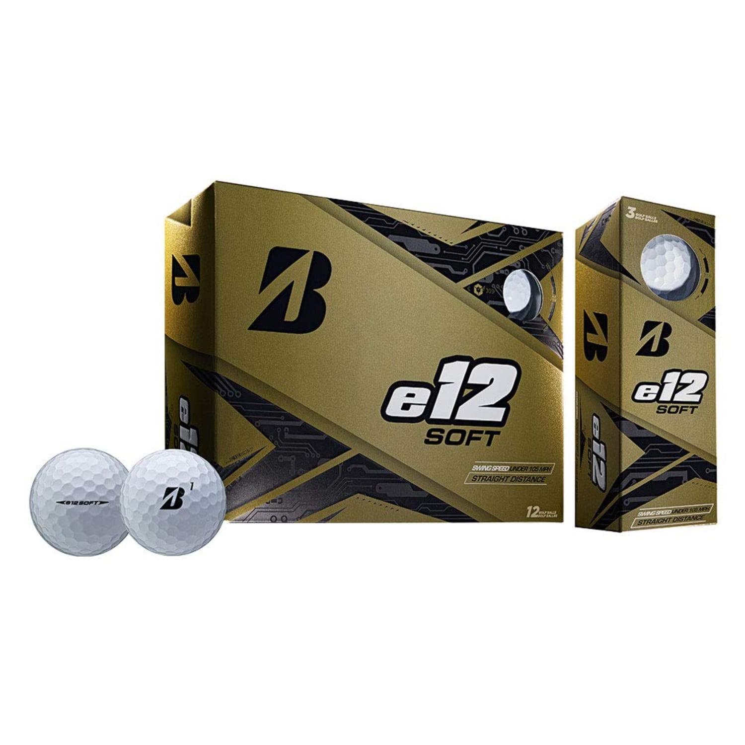 Bridgestone e12 Soft Golf Balls, White, 12 Pack