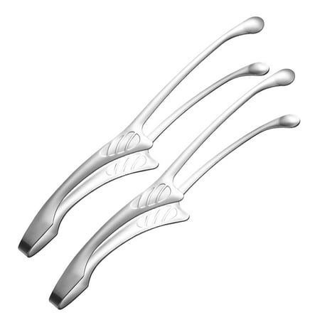 

2pcs Stainless Steel Food Clamp Barbecue Clamp Steak Tong Fried Fish Tong