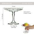 thumbnail image 4 of Crystalia Glass Mini Patisserie Service Platter, Small Footed Round Cake Cupcake Stand for Cookies, Single Cupcakes, Pastries, Macarons, Biscuits, Glass Cake Pedestals Server Plate 5 inches, 4 of 7
