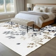 thumbnail image 4 of Large Area Rugs for Living Room Bedroom, Grey Brown Leaves 5'x8' Rug Washable Carpet Runner Indoor Outdoor, Summer Botanical Non Slip Floor Mats Rug for Kitchen, Bathroom, 4 of 8