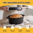 thumbnail image 5 of Hawsaiy 6.5QT Pre-Seasoned Cast Iron Dutch Oven with Lid, Ideal for Bread Baking, Sourdough, Frying, BBQ & Camping - Dual Handles, Skillet Pan Set for Indoor & Outdoor Use, 5 of 9