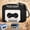01-Black, variant on Vintage Cassette Recorder, Mini Audio Player Keychain for Nostalgic Listening and Recording