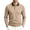 Khaki, variant on fnnxeal Mens Polo Shirts, Button Casual Fall Winter Fashion Collared Long Sleeve White Polo Shirts for Men Size L
