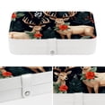 thumbnail image 4 of Christmas Earring and Bracelet Holder Organizer Box with Removable Compartment and Portable PU Leather, 4 of 6