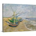 thumbnail image 4 of Boats at Saintes Maire by Vincent VAn Gogh beach Boats Ships, 4 of 6