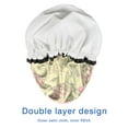 thumbnail image 4 of Shower Caps,Pioneer Flower Floral Print Pattern Waterproof Shower Cap for Women 4 Pieces,Double Reusable Hair Cover for Shower PEVA Elastic Stretch Hem, 4 of 7