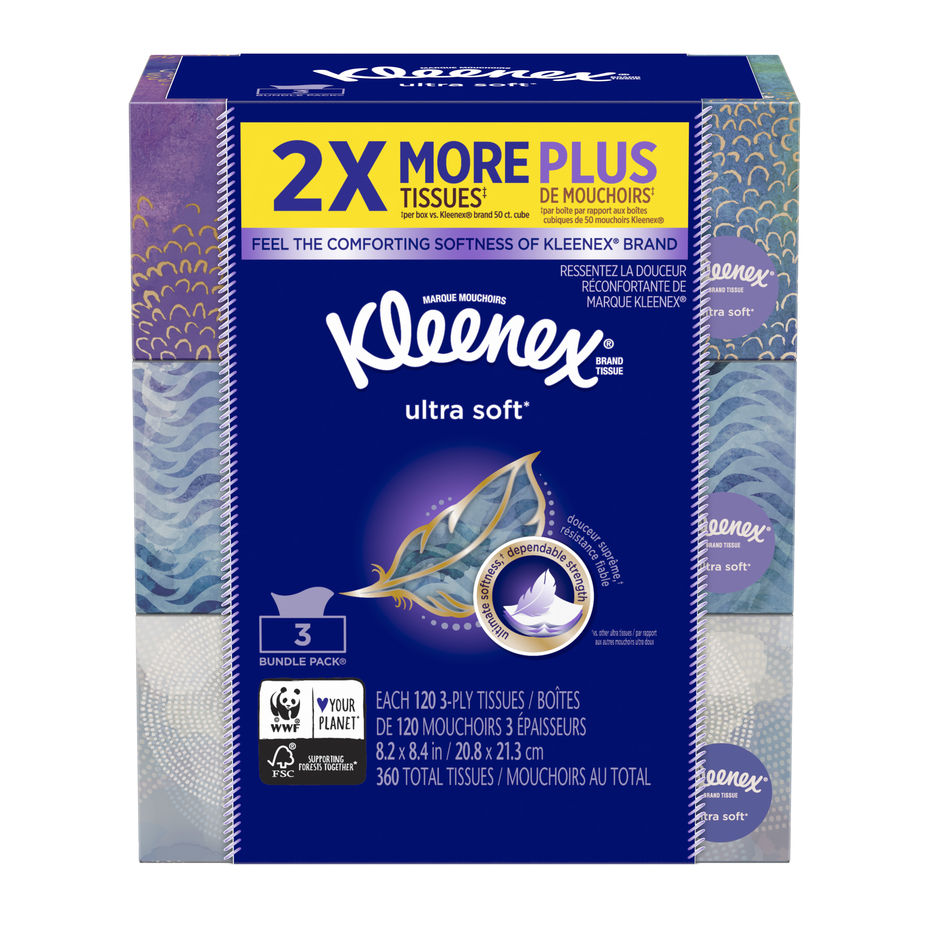 Kleenex Ultra Soft Facial Tissues, 3 Flat Boxes photo 4