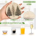thumbnail image 2 of Yayeee 6 PCS Drink Coasters with Holder Set Woven Absorbent Round Tabletop Hot Pad, Hand Drawn Christmas Stars, 2 of 7
