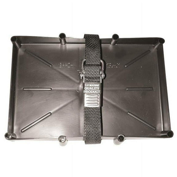 T-H Marine NBH-27-SSC-DP Series 27 Narrow Battery Holder Trays - Stainless Steel<BR>