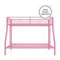 thumbnail image 2 of DHP Dusty Metal Bunk Bed, Pink, 2 of 6