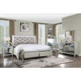 thumbnail image 6 of ACME Sliverfluff Queen Bed w/Storage & LED, Synthetic Leather & Champagne Finish, 6 of 8