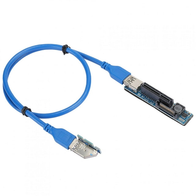 Câble d'Extension Interface PCI-E X1, Câble d'Extension pour Carte Mère PCI-E4X, Transfert Bleu PCI-E4X PCI-E X1 Interface pour PC