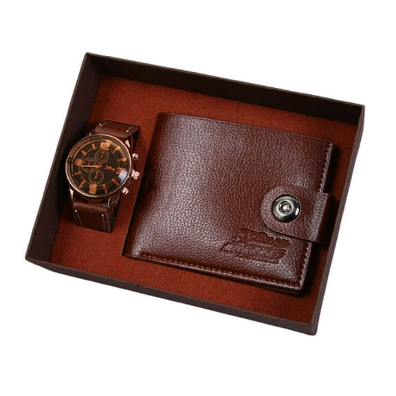 Clearance! Men's Quartz Watch Set Stylish Timepiece With Complementary Accessories