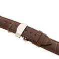 thumbnail image 3 of ziyahi Leather Watch Band Butterfly Deployment Clasp Buckle Coffee 20mm, 3 of 8
