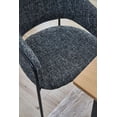 thumbnail image 2 of Home Source 32" Mid-Century Style Dining and Living Room Chairs with Plush Upholstered Seats, Durable Metal Legs, and Timeless Vintage Charm (Set of 2) (Heathered tweeded black), 2 of 5