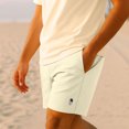 thumbnail image 4 of Dalix Astronaut Beach Short Embroidered Casual Pocket Mesh Drawcord Waist Mens in Yellow S Small, 4 of 5