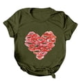 thumbnail image 4 of PMUYBHF Débardeur Femme TTTG Vert 4 Juillet pour Femmes Court pack T-Shirt Décontracté Col Rond Imprimé Cœur Rouge Manches Courtes, 4 of 5