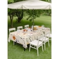 thumbnail image 5 of 52x70 Inch Outdoor Tablecloth with Umbrella Hole Zipper Rectangle Retro Spring Floral Rectangular Tablecloths Outside Waterproof Botanical Flowers Summer Patio Table Cloth Cover for Picnic Party, 5 of 8