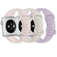 thumbnail image 3 of ALMNVO 3 Pack Silicone Straps Compatible with Apple Watch Bands 40mm 38mm 41mm 44mm 42 mm 45mm,Soft Silicone Replacement iWatch Band Bracelet, Apple Watch Band Accessories Series 7 6 5 4 3 2 1 SE, 3 of 8