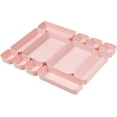 thumbnail image 1 of Set Of 12 Pink Color Plastic Desk Drawer Organizers For Makeup Bathroom Office Kitchen Vanity Drawer Storage Box Contain, 1 of 7