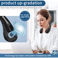 thumbnail image 2 of Ventilador de cuello ASNUG, sin aspas, 4000 mAh, recargable, 3 velocidades, 2 of 6