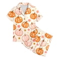 thumbnail image 5 of Leey-World Toddler Halloween Pajamas Girl's Halloween Pajama Set Cute Cartoon Printed Short Sleeved Shorts Home Clothes Pjs for Girls 2T 3T 4T 5T 6T 7T 8T, 5 of 5