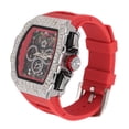 thumbnail image 1 of Relojes Para Hombre, Reloj De Cuarzo De Moda, Manecillas Luminosas, Sincronización Multifuncional, Calendario De Fase Lunar, Relojes De Pulsera Con Correa De Silicona Suave,, 1 of 7