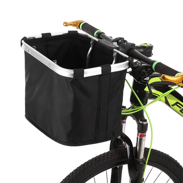 Cesta delantera de bicicleta, cesta plegable extraíble para manillar de yeacher Alforja para bicicleta