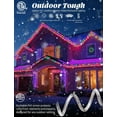 thumbnail image 4 of West Ivory 108LEDs, 10ft Colorful LED Rope Light w/ 8 Mode 1/2" Thick, Controller Connectable Outdoor Permanent Waterproof Accent Exterior Lighting, ETL Certified, Holiday Christmas Backyard Decor, 4 of 11