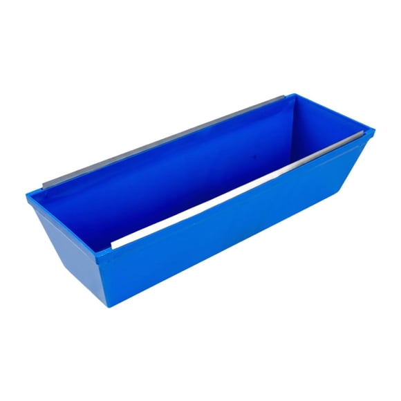 Bandeja de masilla de 14 pulgadas para trabajadores de la construcción. Resistente, versátil, robusta, con Azul