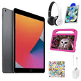 thumbnail image 1 of Restored Apple iPad 8 Kid's Bundle - 10.2" 32GB Space Gray (Wi-Fi) - Shock Proof Case, Bluetooth Headphones, Screen Protector, Kid's Stickers, and Charger Included (Refurbished), 1 of 5