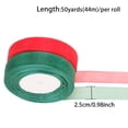thumbnail image 4 of Dsseng 2 Rolls Red & Green Sheer Chiffon Ribbon - 100 Yards  1 inch Wide Polyester Gift Wrap Ribbons for Christmas  Birthdays & Crafts, 4 of 6