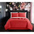 thumbnail image 1 of Chic Home BQS20406-US Leya 3 Piece Quilt Set with Floral Scroll Pattern Design Bedding - Pillow Shams, Brick - Queen, 1 of 1