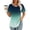 Green, variant on Oalirro Summer Tops for Women 2024 Trendy Dressy Casual Short Sleeve Crewneck Tunic Shirts Gradient Work Office Blouses