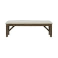 thumbnail image 4 of Correll Farmhouse Dining Bench, Rustic Umber Base with Tan Fabric, 4 of 8