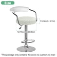 thumbnail image 3 of Uxcell 1-Pack Fundas Redondas para Taburetes de Bar, para Fundas de Asiento de Patrón de Rayas de 12-14 Pulgadas con Bandas Elásticas [Gris Claro], 3 of 7