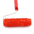 thumbnail image 3 of VONKY 7-Inch Assorted Embossed Pattern Painting Roller with Plastic Handle 14 Red Type 1, 3 of 6