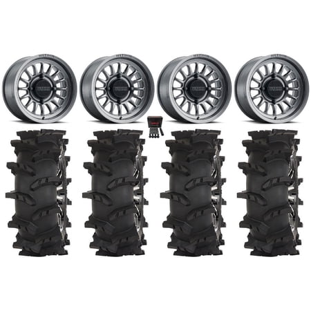 Method 411 15 Wheels Ti (4+3) 32 Outlaw Max Tires Polaris RZR XP 1000 / PRO XP / Ranger XP 900/1000