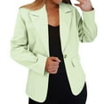 thumbnail image 2 of Baberdicy Women's Formal Blazer, Office Business Long Sleeve Suit Jacket , Women's Blazer Coat, Solid Office Jacket, Professional Layer Army Green L, 2 of 5