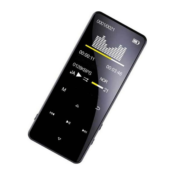 Youkk Lecteur MP4 Multifonctionnel Écran Tactile 1.8 Pouces Radio FM 16 Go Compatible Bluetooth 5.0 Enregistreur de Musique en Métal Normal