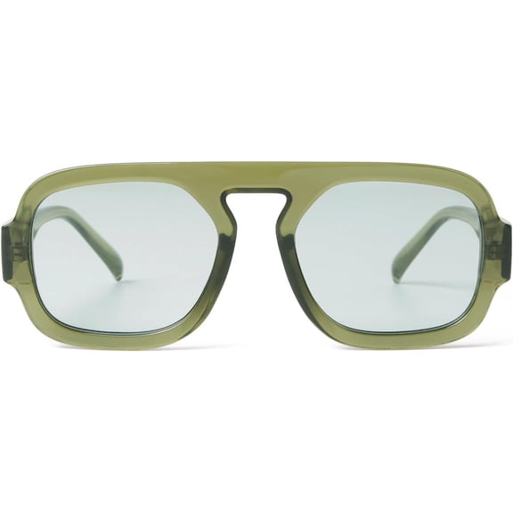 Trendy Hexagon Aviator Sunglasses for Women Men 70s Retro Square Flat Top Geometric Sun Glasses Shades