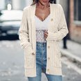 thumbnail image 2 of HaiMao Light Cardigan for Women Clearance Button Down Long Sleeve Cardigans with Pockets Dressy Fall Knit Sweaters Beige 4(S), 2 of 6