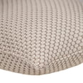 thumbnail image 4 of Nassau Collection Crochet Pattern Knitted Square Throw Pillow - 20" - Beige and Brown, 4 of 5